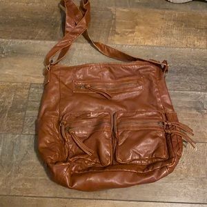 Brown leather purse